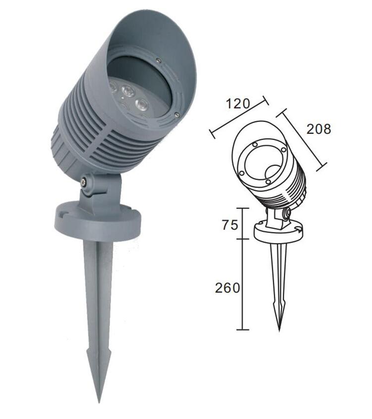 LED outdoor Lighting 10W 18W 24W Beam angle adjustable IP65 Outdoor Spot Spike Light 3000K/2700K/4200K/6000K /Red/Green/Blue