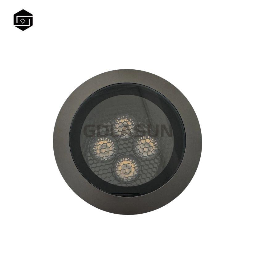 LED outdoor new 10W waterproof IP67 underground light black edge electroplating inground light