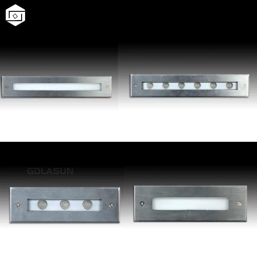  2.2W 4.8W 6W 12W AC220V Waterproof IP65 Single Color RGBW Recessed Wall Lamp Villa Hotel Lighting