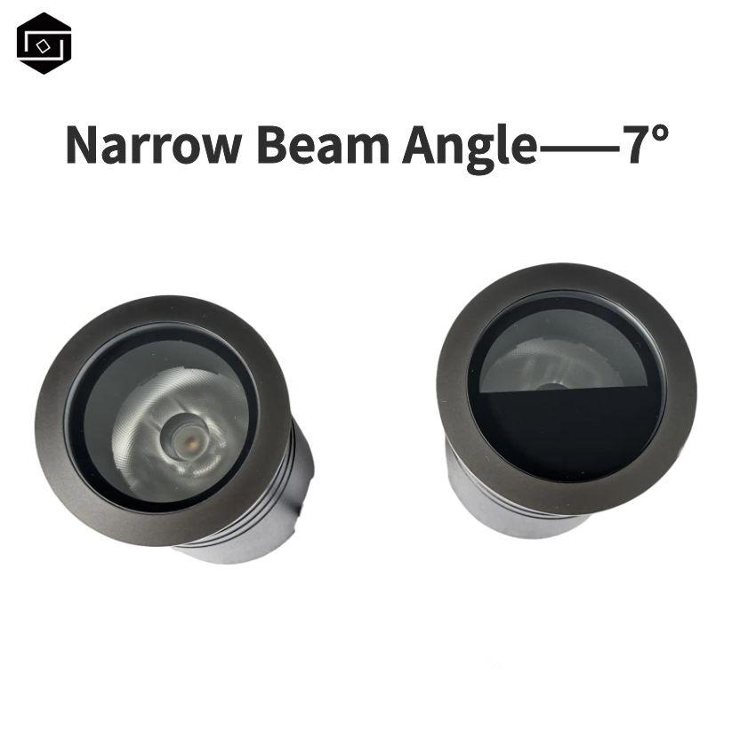 LED Outdoor Underground Light with Narrow Beam Angle 7° IP67 Waterproof Modern Decoration 7W Uplight Inground Light