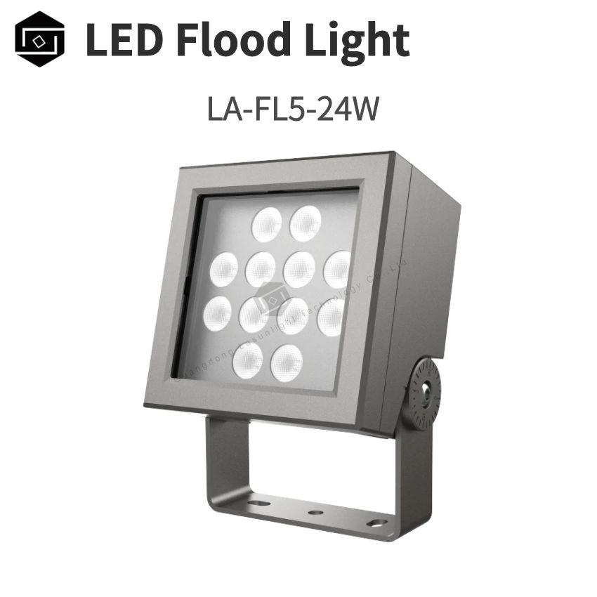 High Quality 24W Hotel Building LED Outdoor Aluminum Ip65 AC85V-265V DC24V Led Facade Flood Light Architectural Decoration