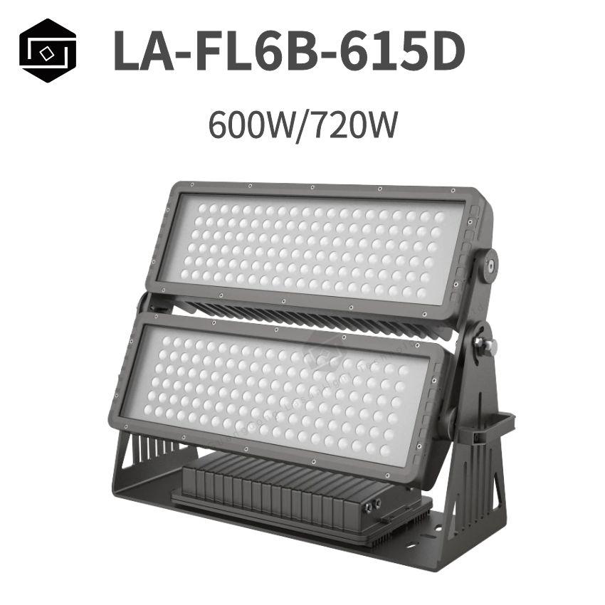 External Power Supply 600W 720W LED Outdoor High-Power Flood Light IP66 Waterproof Aluminum Heat Dissipation for Mountain Lighting and Advertising Lighting Double-Layer Lamp RGBW 4IN1 DMX512 Controlled Flood Light