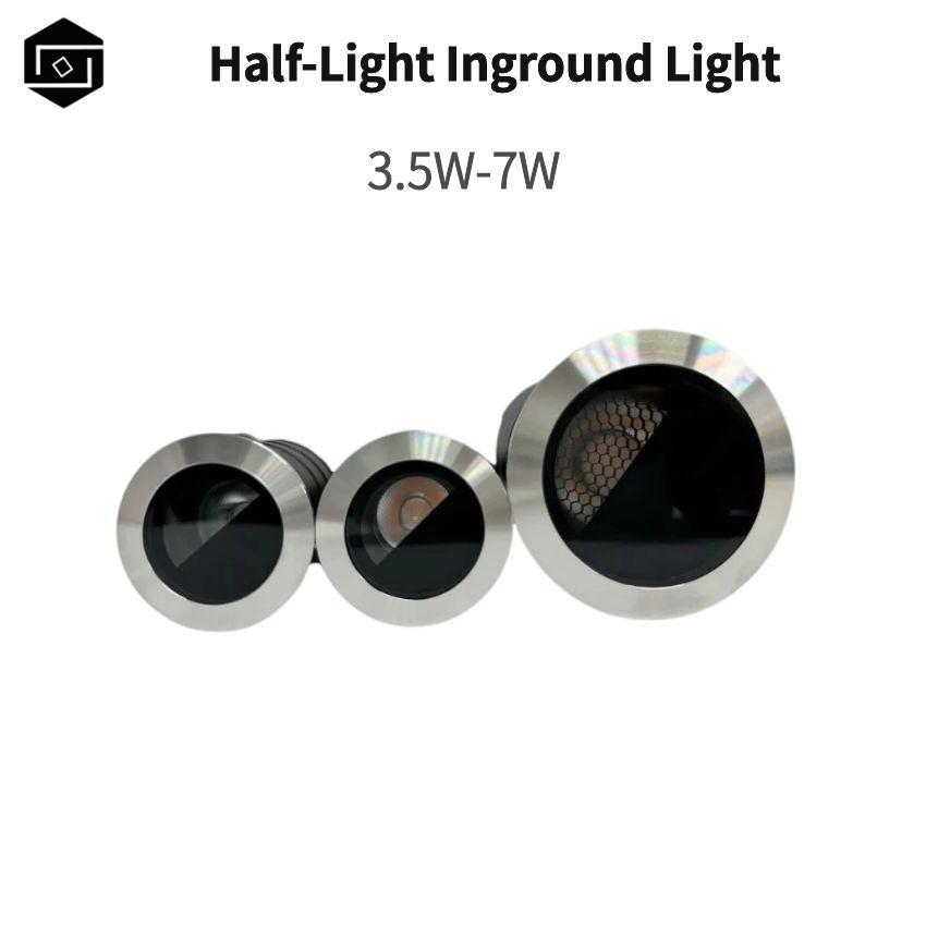 LED outdoor waterproof IP65 stainless steel underground lighting 3.5W 5W 7W recessed half light anti-glare underground light