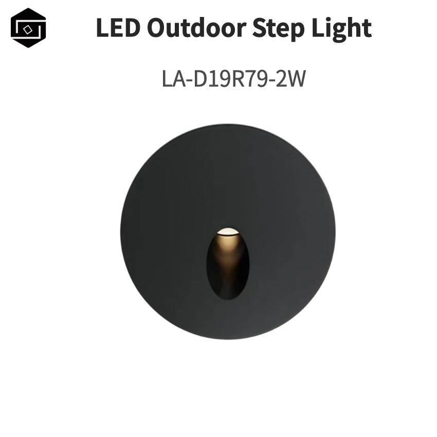 LED Round Modern Outdoor Waterproof Recessed Wall Light 2W Waterproof Garden Hotel Step Light