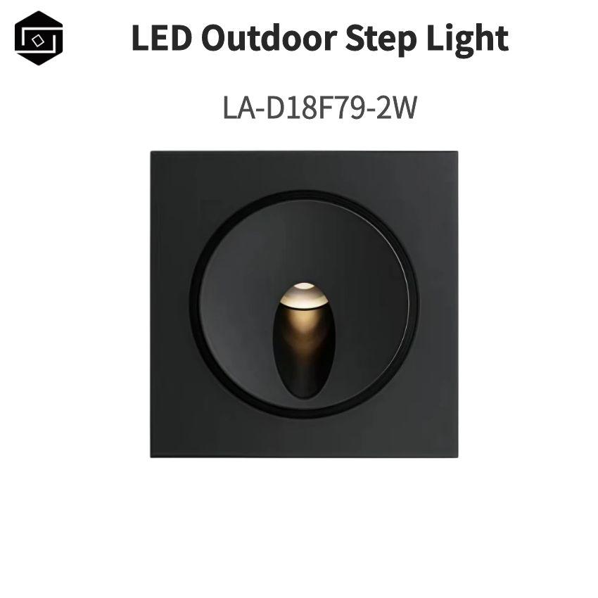 LED outdoor step lights IP65 recessed square 2W wall mounted outdoor step wall lights