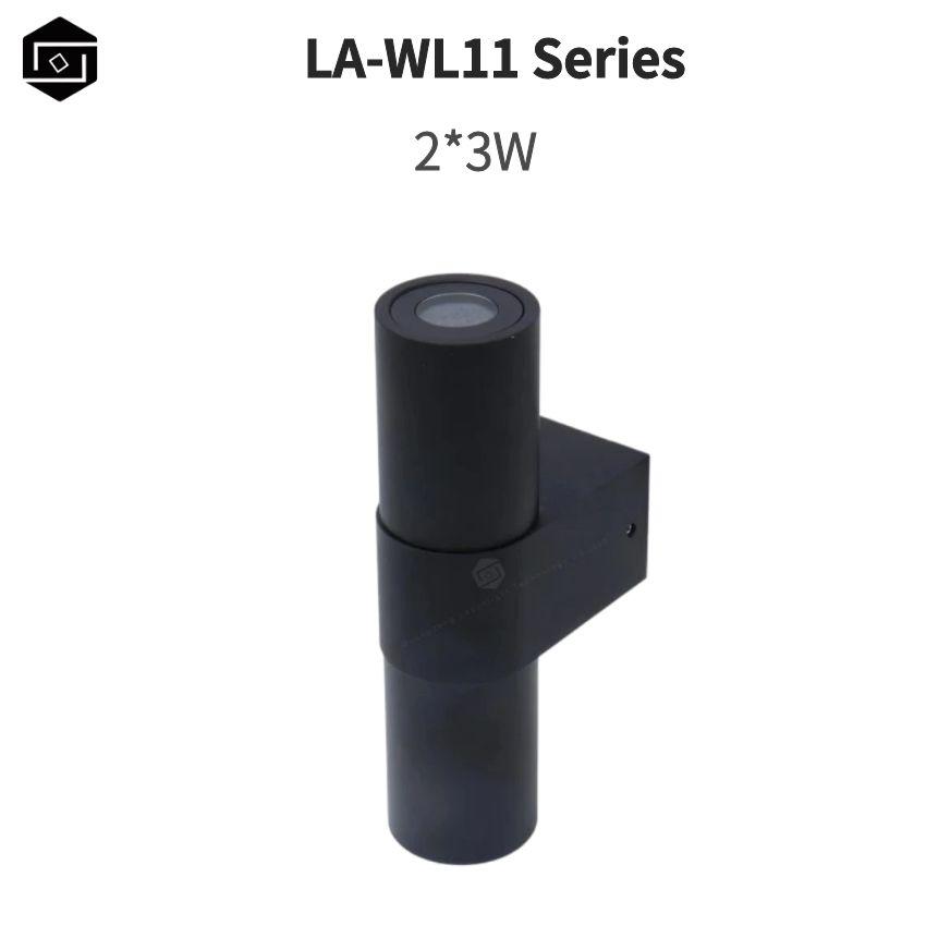 LED IP66 Outdoor Waterproof 12V 24V 2*3W Modern Design Wall Lamp Up And Down Wall-mounted Outdoor Corridor LED Wall Light