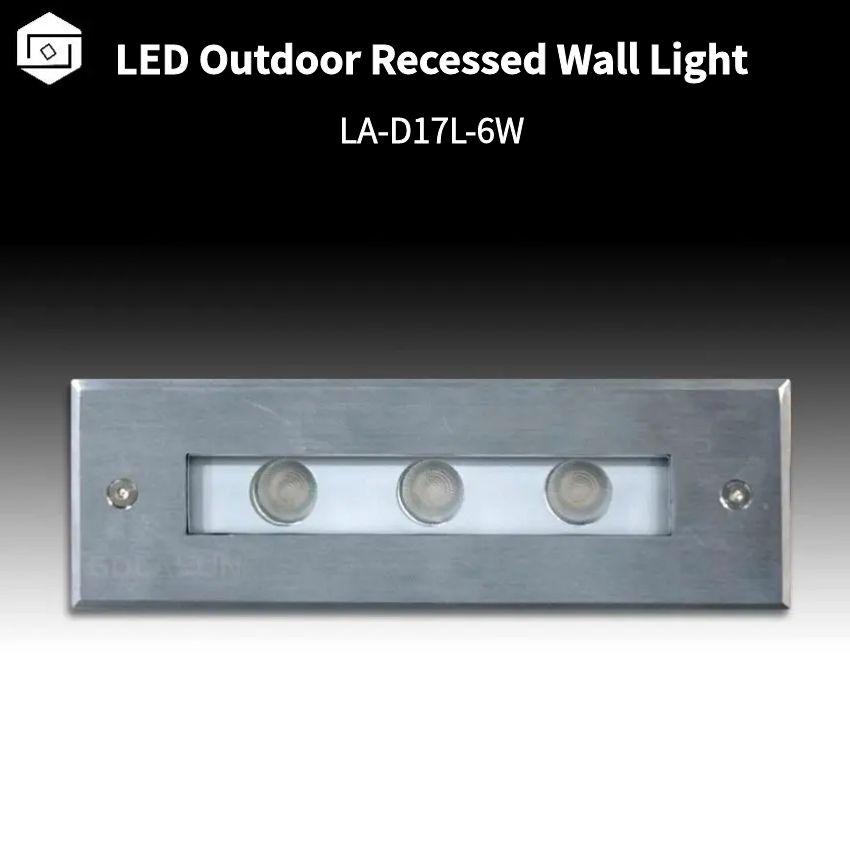 Modern LED Wall Light Recessed Mounted Wall Lighting Aluminum Stair Case Light Step Lamp Outdoor Villa Building Wall Light