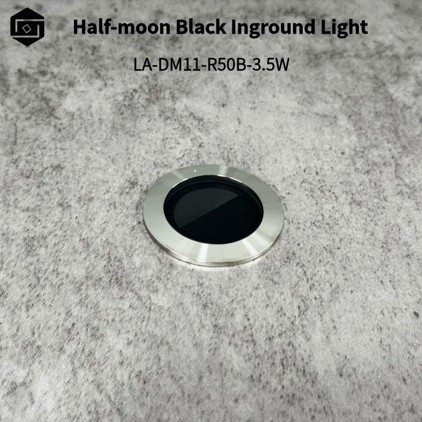 LED outdoor buried light half-moon black honeycomb net anti-glare buried light embedded buried light suitable for gardens 3.5W outdoor waterproof IP67 deck light for path illumination
