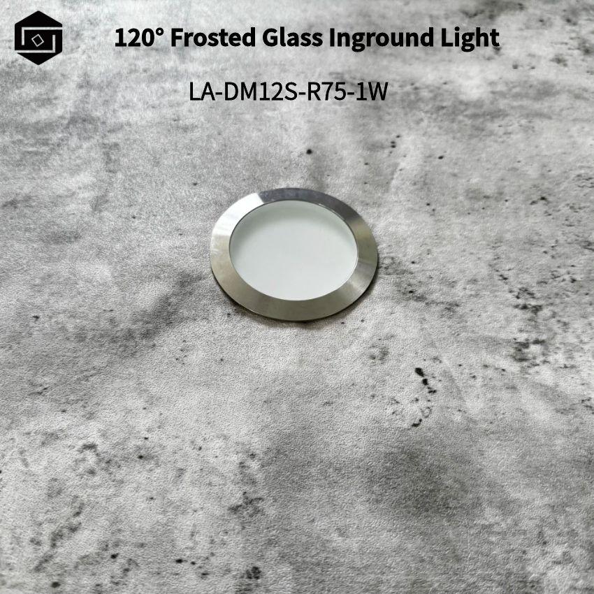 LED Outdoor Underground Light 1W Frosted Glass Uplight Low Voltage DC24V 120° Dimmable Outdoor Waterproof IP67 IK10 Path Lighting Deck Light Underground Light