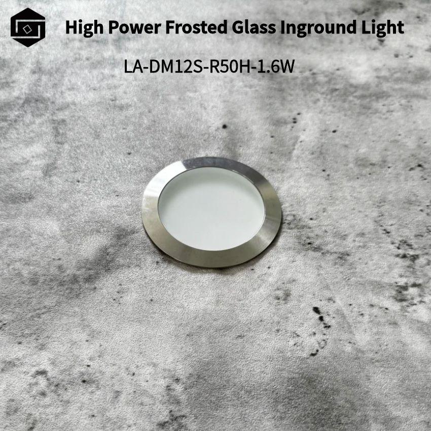 LED outdoor underground light, 1.6W frosted glass floodlight, high voltage AC220V 240V, 120° dimmable, outdoor waterproof IP67, IK10, path lighting, deck light, underground light