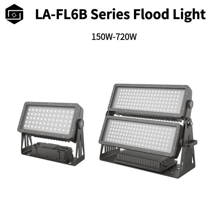 Outdoor floodlights with high power 150W 200W 300W 400W 600W 720W LED floodlights AC100V-277V with external power supply DMX512 RGB RGBW 4IN1 Outdoor waterproof IP66 floodlights for mountain illumination and billboard lighting